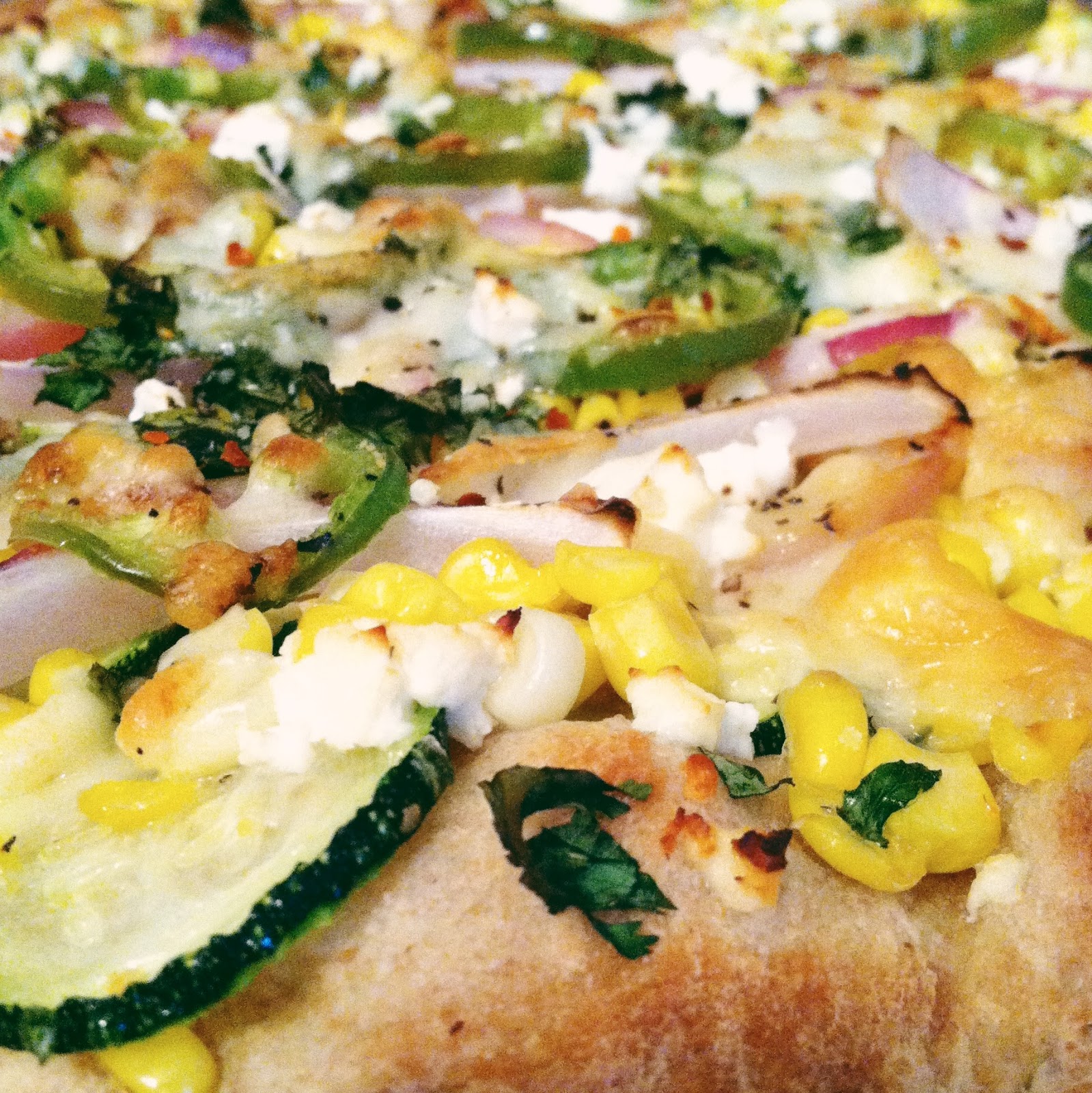 little kitchie sweet corn zucchini lime pizza