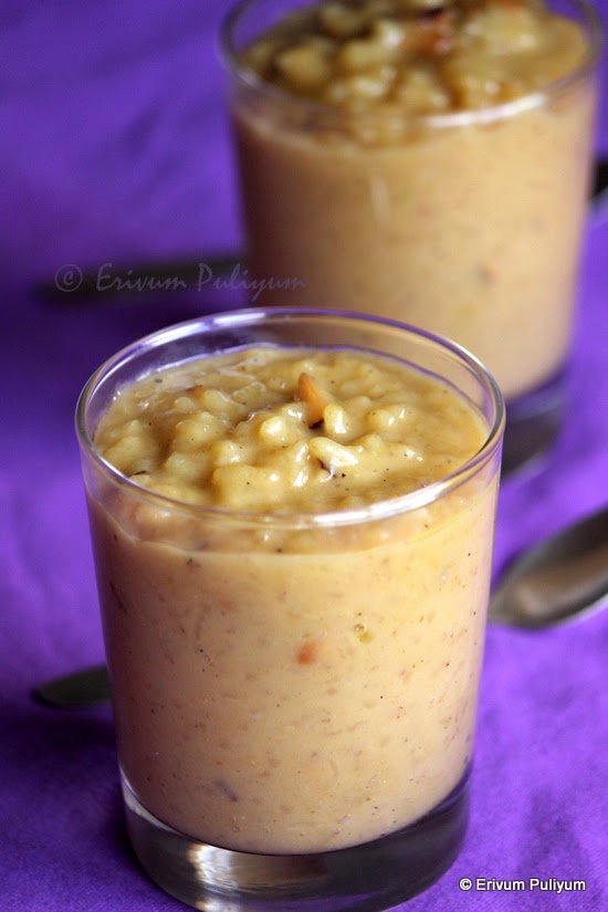 Erivum Puliyum Unnakalari Payasam Rice Kheer (Using Coconut milk