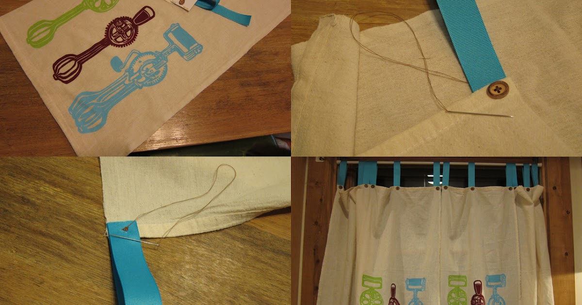 The Daily Claire Tea Towel Curtain Tutorial