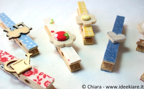Ideekiare: Mollette di legno decorate