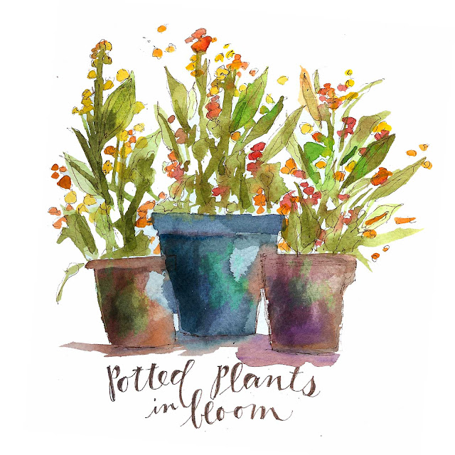 Art du Jour by Martha Lever: Potted Plants