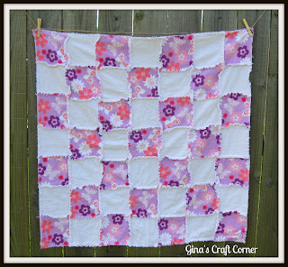 http://ginascraftcorner.blogspot.com/2013/06/sweet-girly-rag-quilt.html