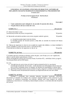 Subiecte agricultura - horticultura titularizare 2010 (profesori) Subiecte agricultura - horticultura titularizare 2010 (profesori)