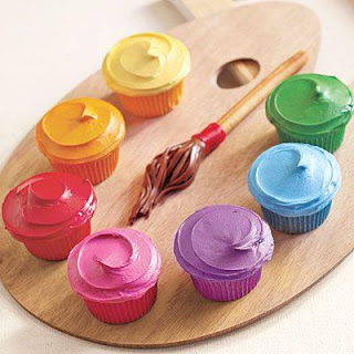 multicolor cupcakes