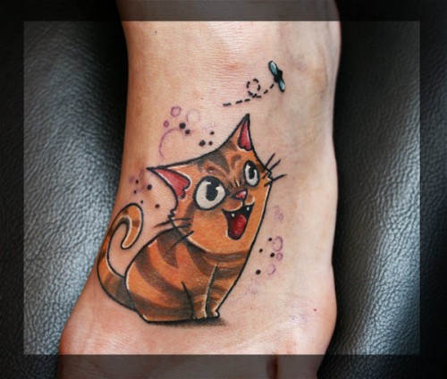 cartoon style tattoo