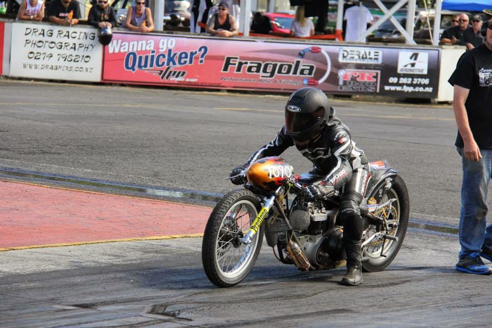 Triumph Bonneville 750 Nostalgia Drag Bike Excalibur Meremere