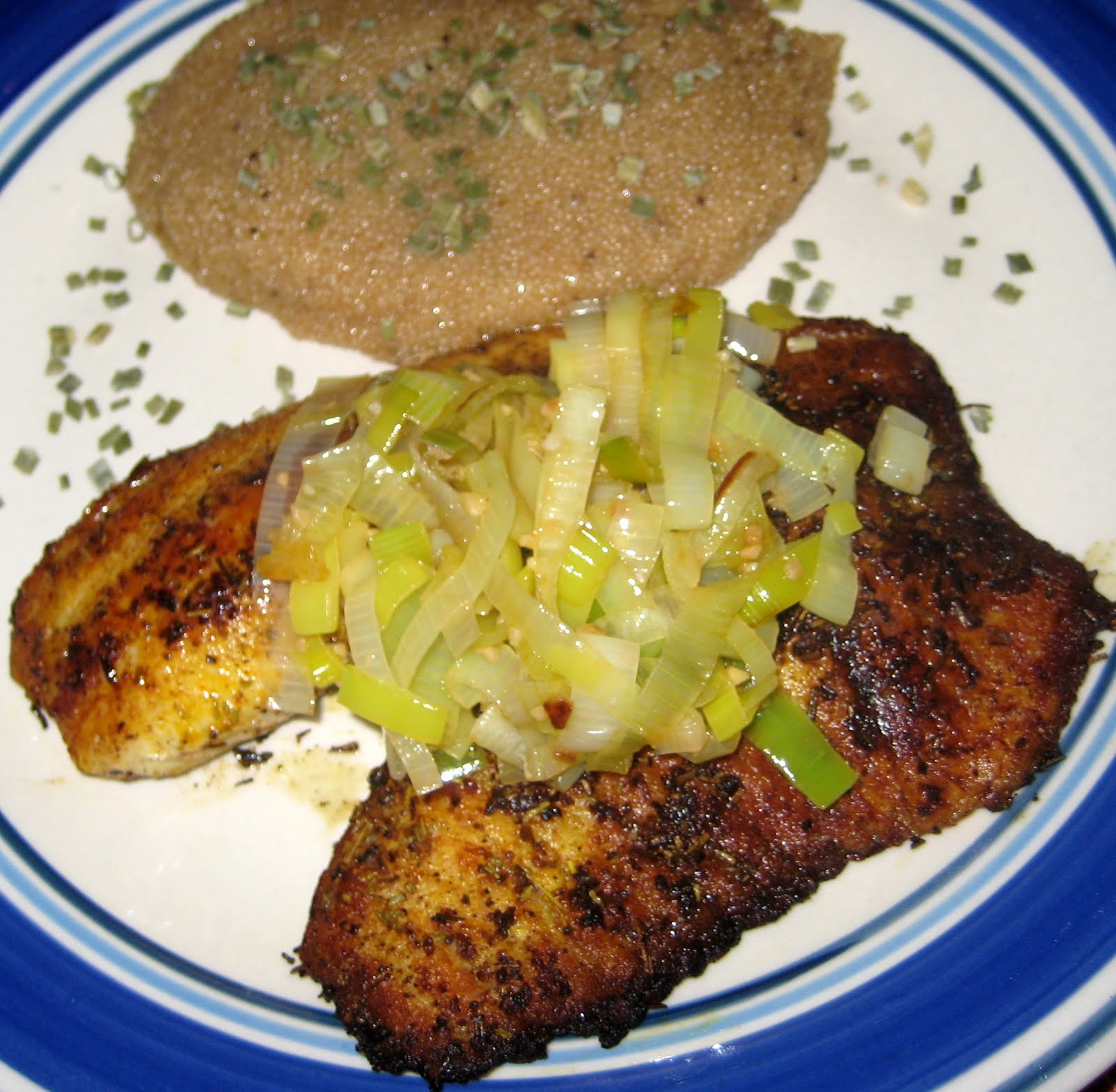 21st Century Urban Pioneers PanSeared Tilapia/Tofu with LeekTarragon