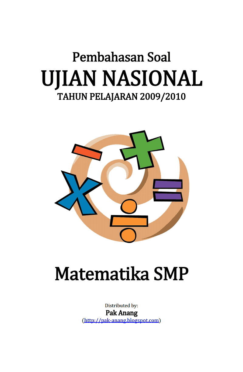 Berbagi Dan Belajar Pembahasan Soal Un Matematika Smp 2010