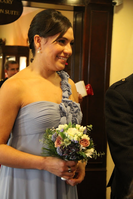 Elegant Forget Me Not Blue Christmas Wedding at The Clifton Arms of Rebecca
