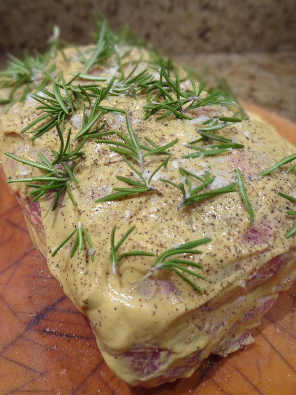 Scrumpdillyicious Roasted Boneless Pork Rib with Mustard & Rosemary