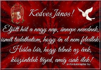 János névnap - December 27