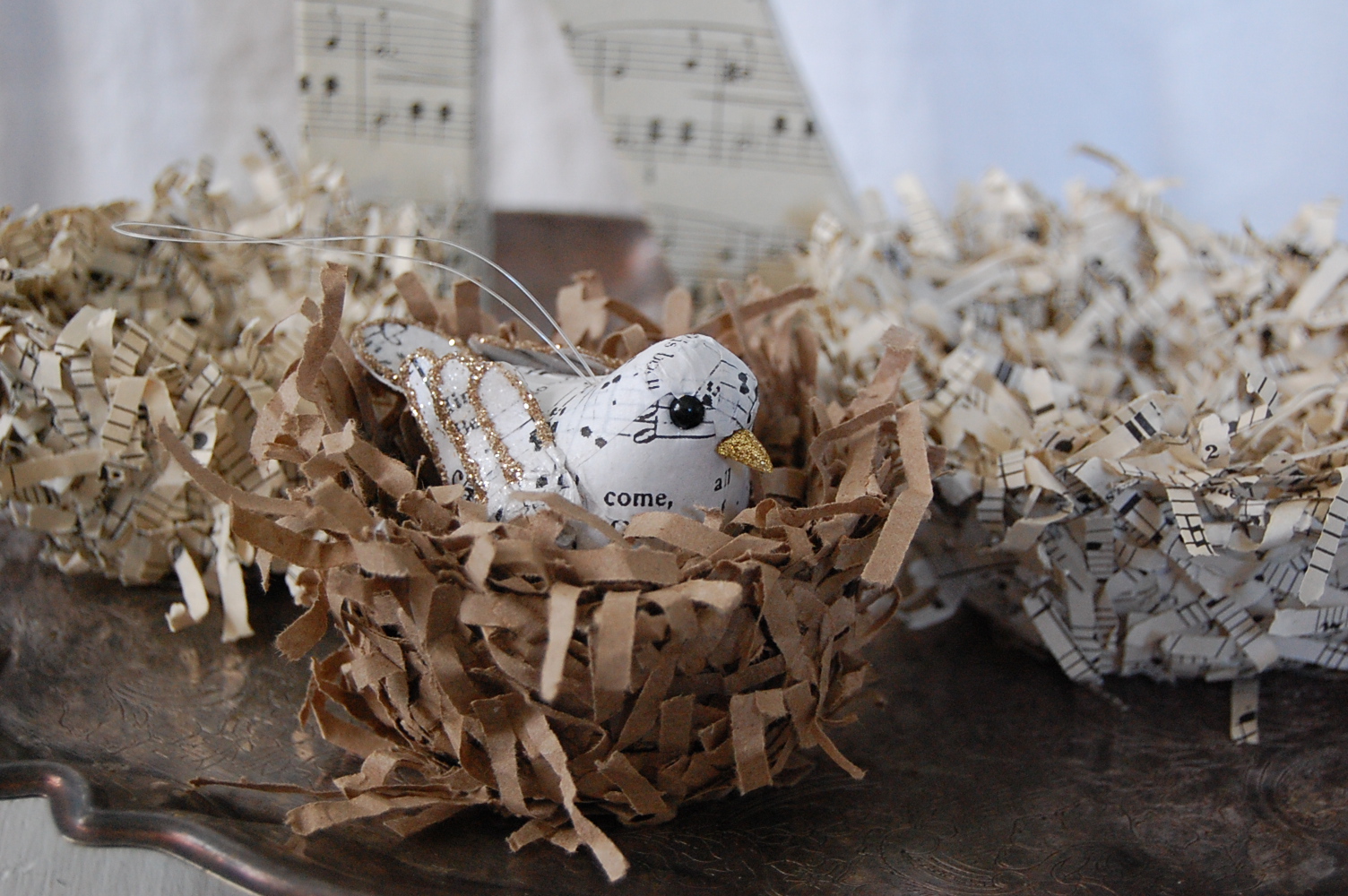 saltbox treasures Paper bird nests