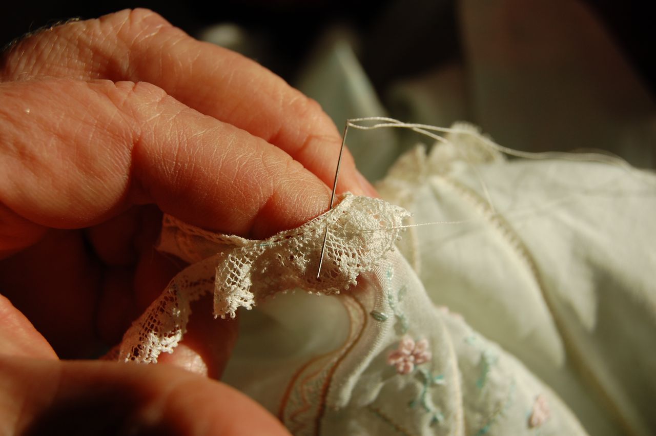 The Old Fashioned Baby Sewing Room How to Sew Lace to Entredeux.