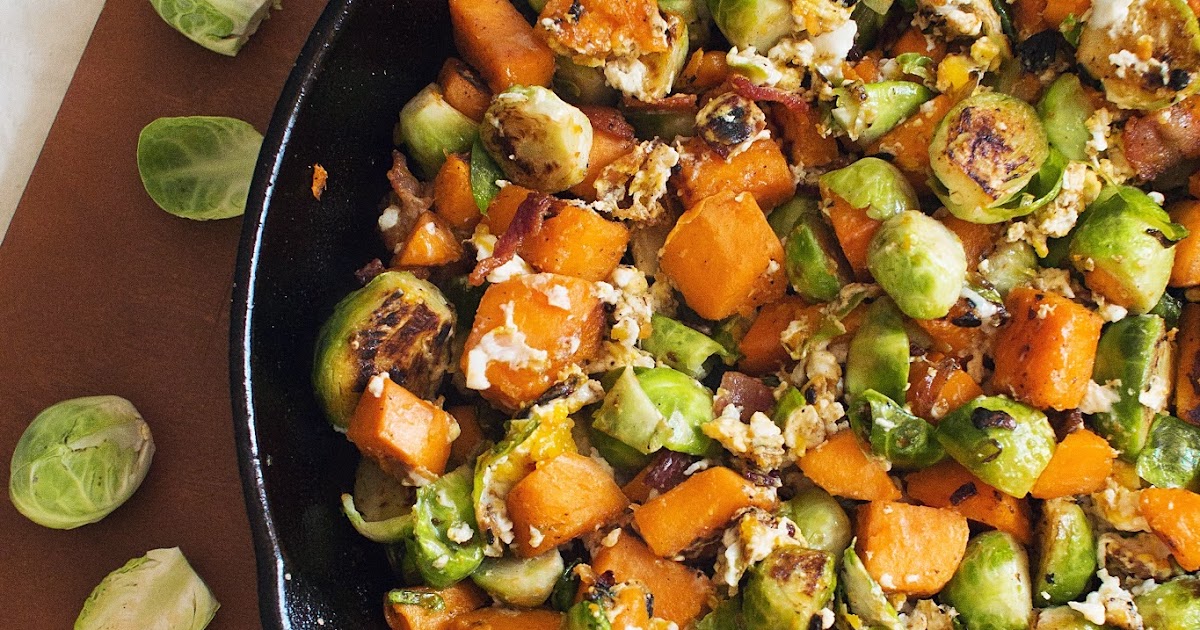 maede.for.you. Sweet Potato Hash with Brussels Sprouts and Bacon