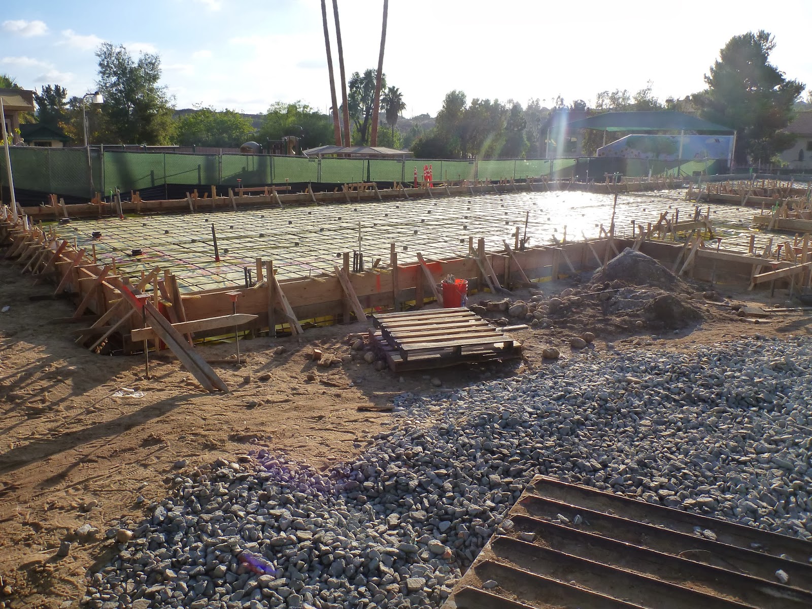 CMS Construction Progress Laying rebar for the foundation