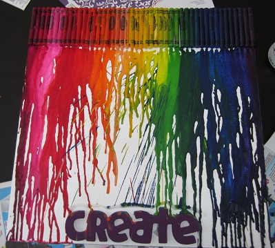 Melted Crayon Art - Painting Kids Craft - Fun with Mama