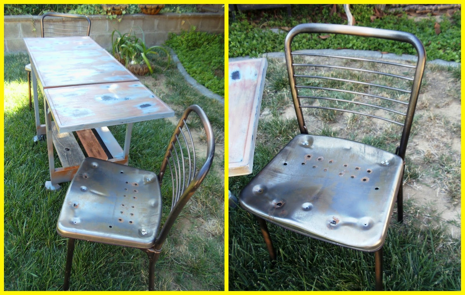 50'S FOLDING CHAIR REDO & AGED PILLOWS RACING ROOM REDO'S 4&5