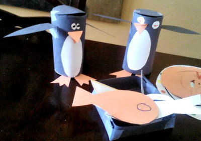 penguin toilet paper roll craft