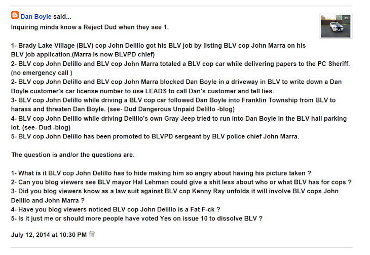 Who's worse Brady Lake Village cop John Delillo or BLV cop John Marra ?