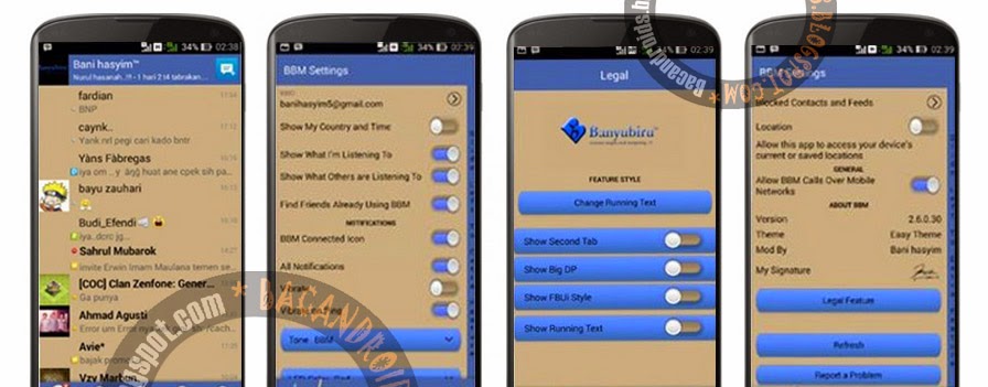 Download Apk BBM+ mod klone easy Theme versi terbaru 2.6