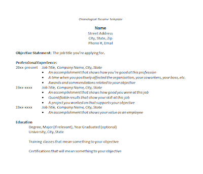 how does a resume supposed to look
