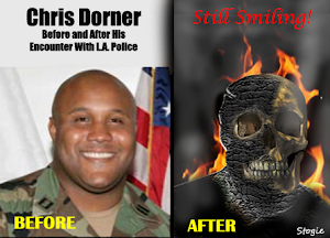 #TeamDorner:  Chris Dorner Still Smiling After Confrontation With L.A. Police! (Photoshop)