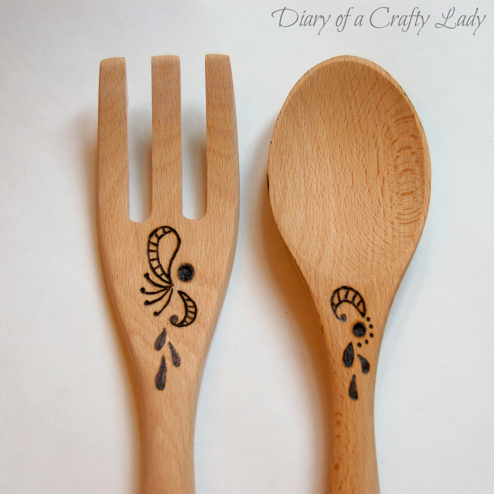 Diary of a Crafty Lady Woodburned Wooden Spoons Teacher Gift