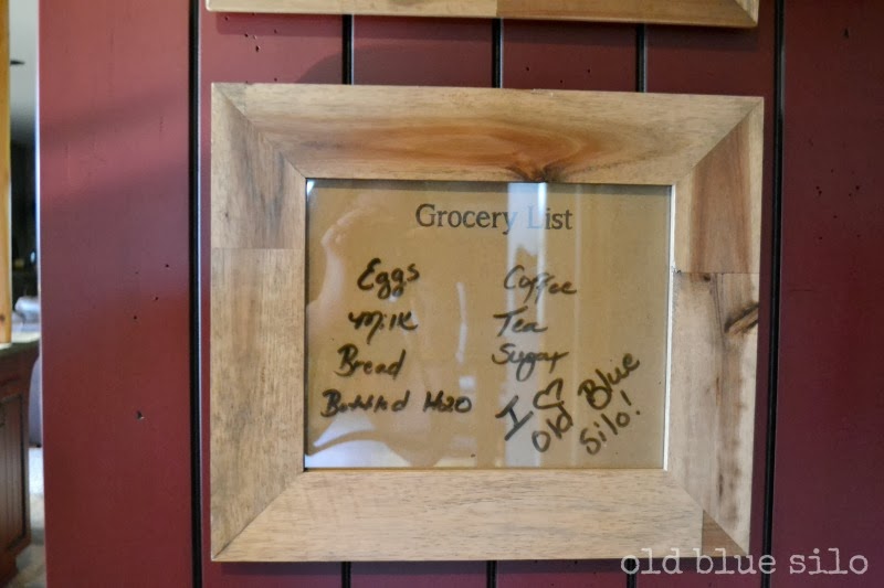 Old Blue Silo rustic dry erase board