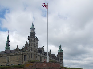 A view of Kronborg castle(Hamlets Castle) from the sea-shore.