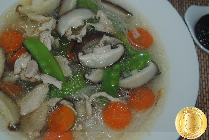 PATYSKITCHEN CLEAR CHICKEN SOUP WITH RICE VERMICELLI CHINESE STYLE