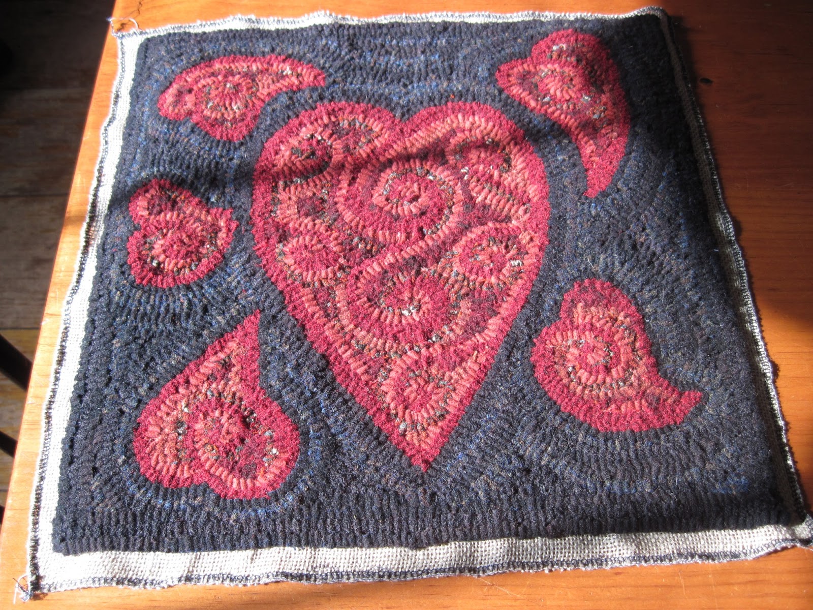 Parris House Wool Works Hooked Rug Pillow Finishing Just One Way