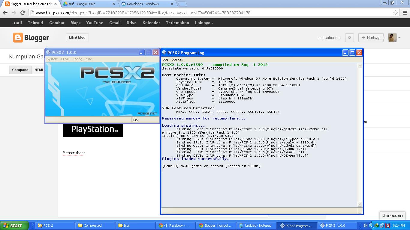 Kumpulan Games dan Software Full Version: PCSX2 1.0.0 + BIOS [Google Drive]