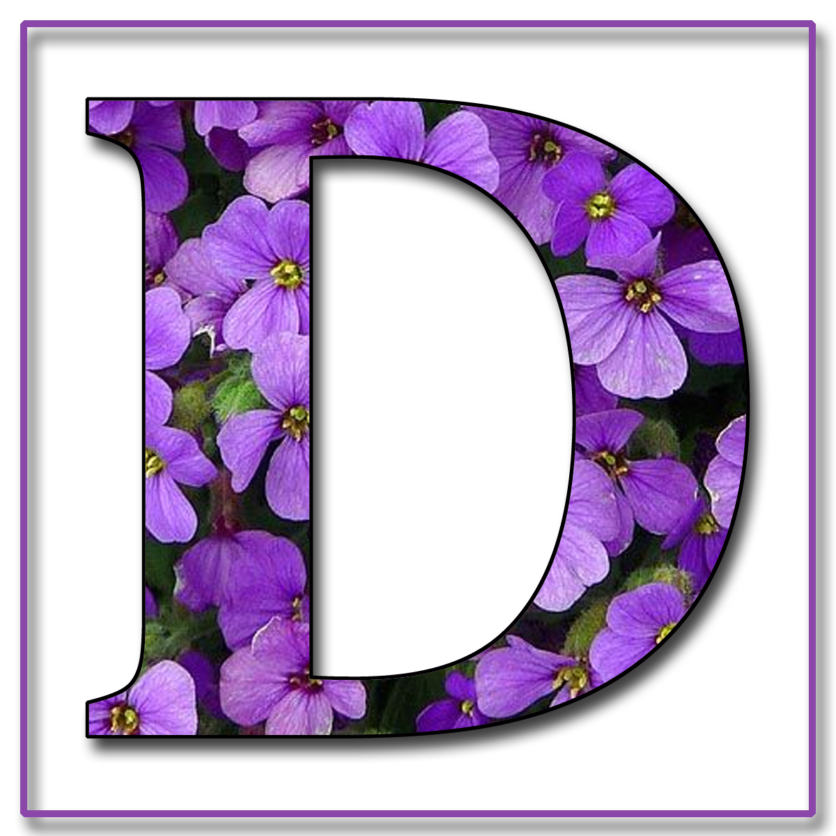 GRANNY ENCHANTED'S BLOG: "Purple Flowers" Free Scrapbook Alphabet