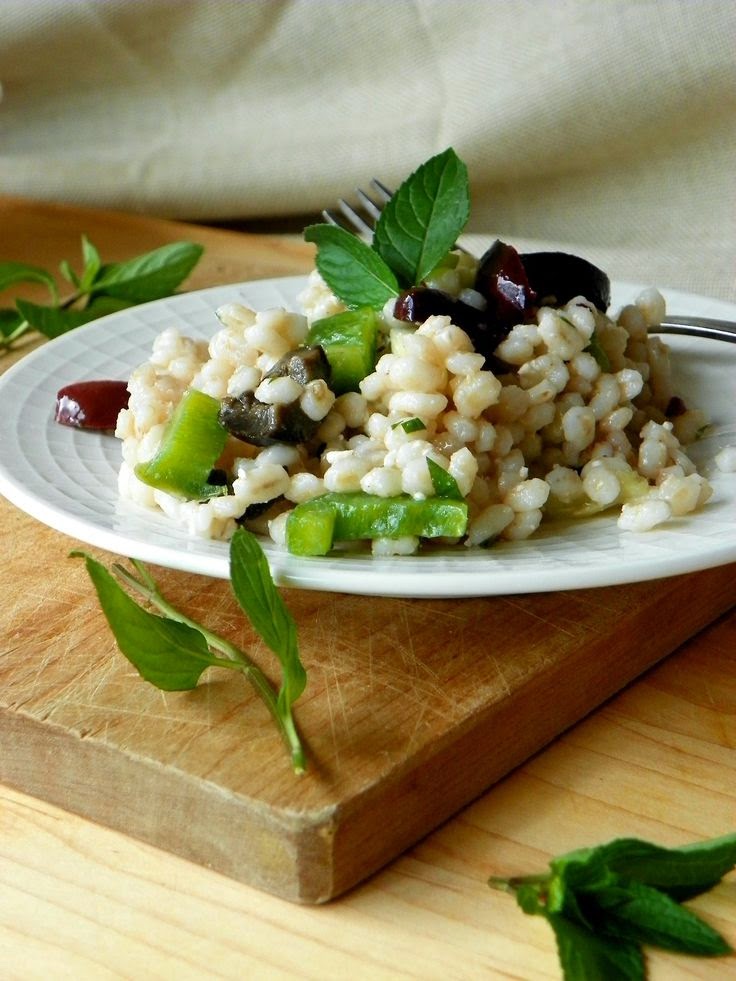 Food Greek Recipes Greek Barley Salad