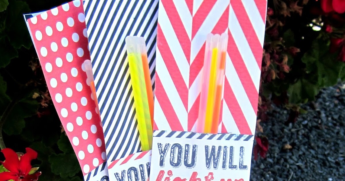 Homespun With Love Glow Stick Holder Printable