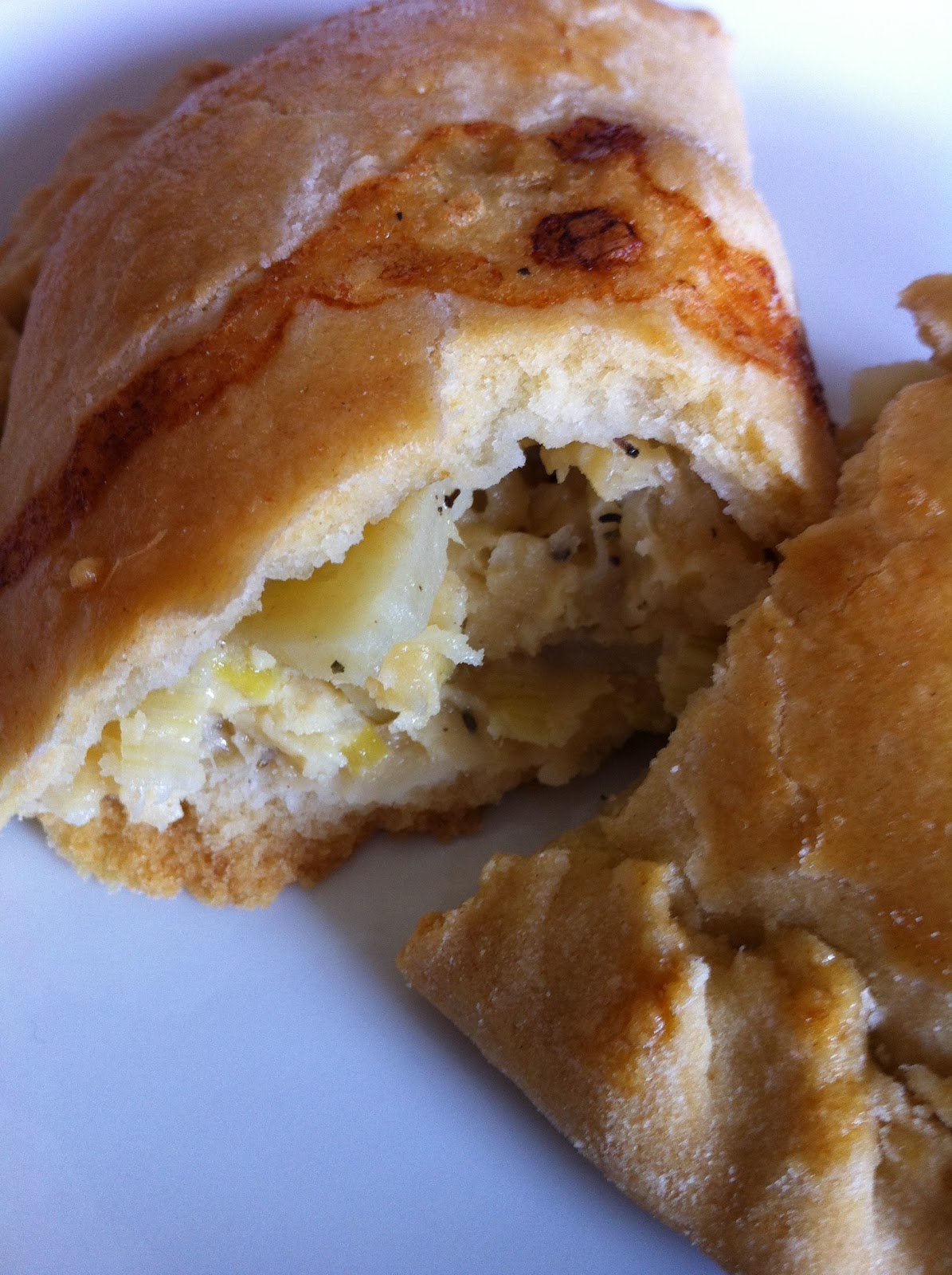 Easy meals for students: cheese, leek and potato pasty