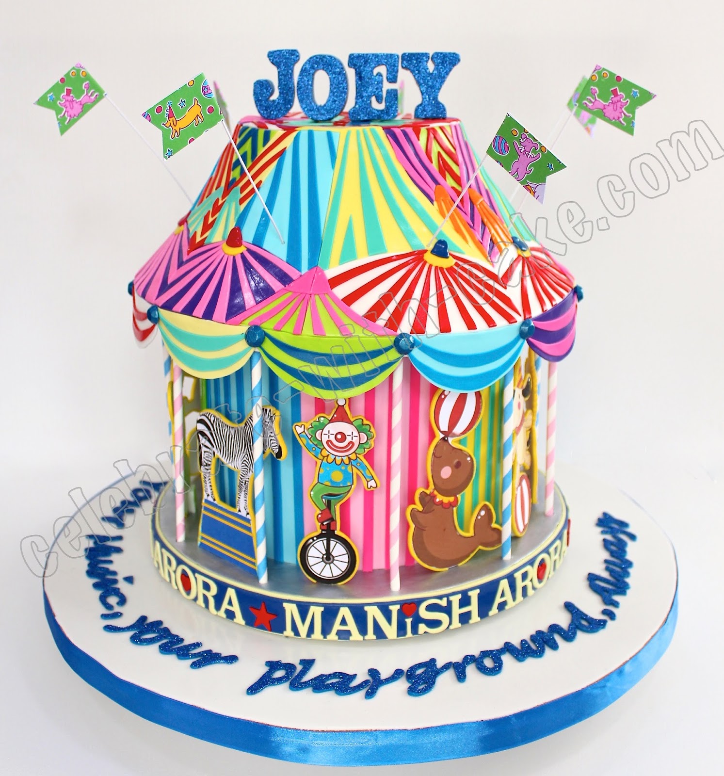 Fun Circus Carousel Cake
