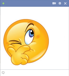 Suspicious smiley for Facebook chat