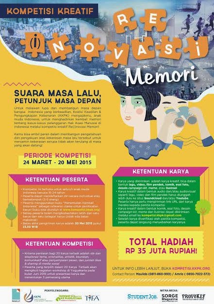 Lomba Re(i)novasi Memori Berhadiah Total 35 Juta Lomba Re(i)novasi Memori Berhadiah Total 35 Juta