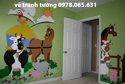 vẽ tranh tường phòng bé vẽ tranh tường,vẽ tranh tường cho bé