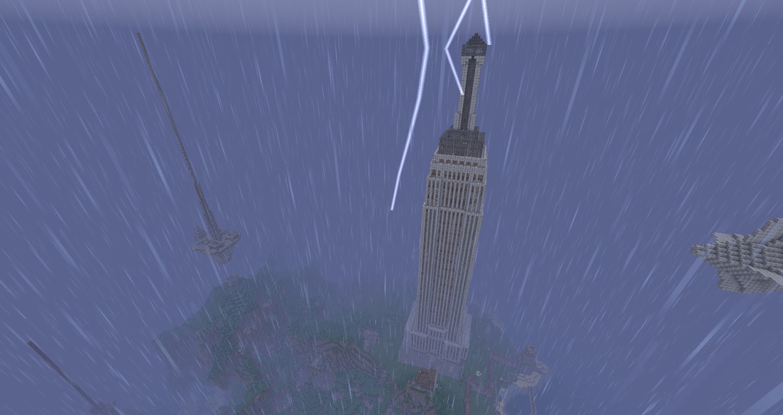 Minecraft Blog Minecraft Empire State Building Lightning Strike