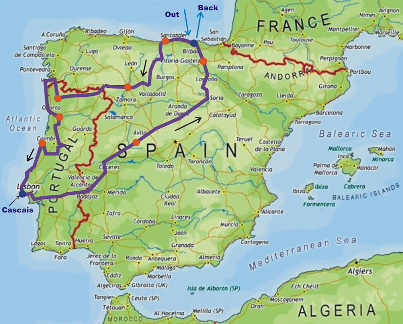 2012 Route to Cascias in Portugal