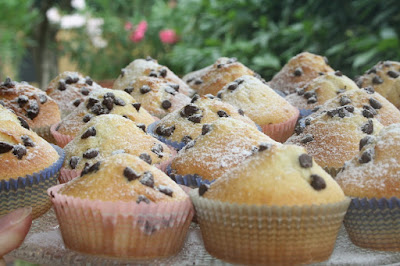 muffin al cocco con gocce di cioccolato