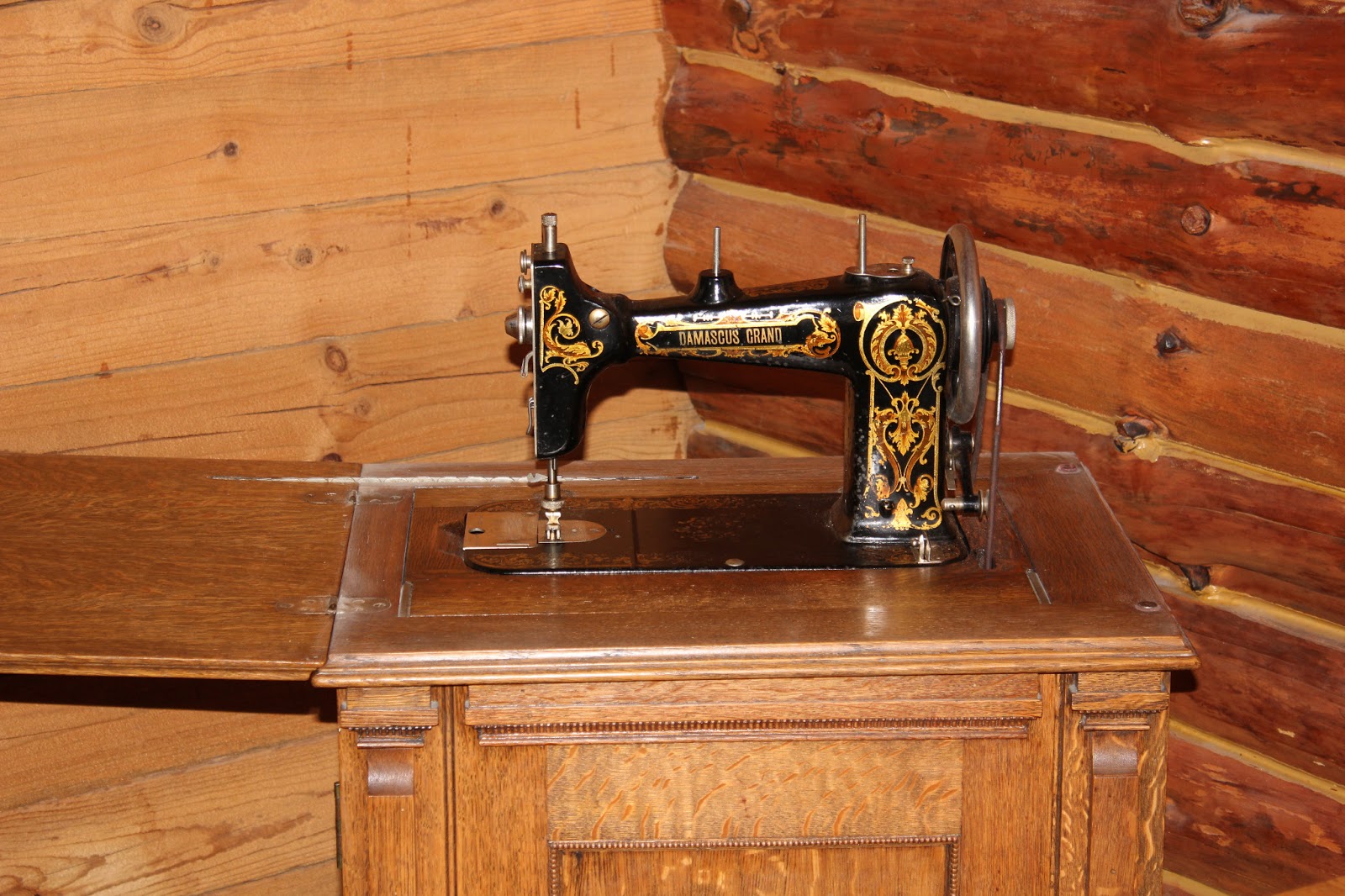 The Cabin Countess Treadle Sewing Machine Repurposed