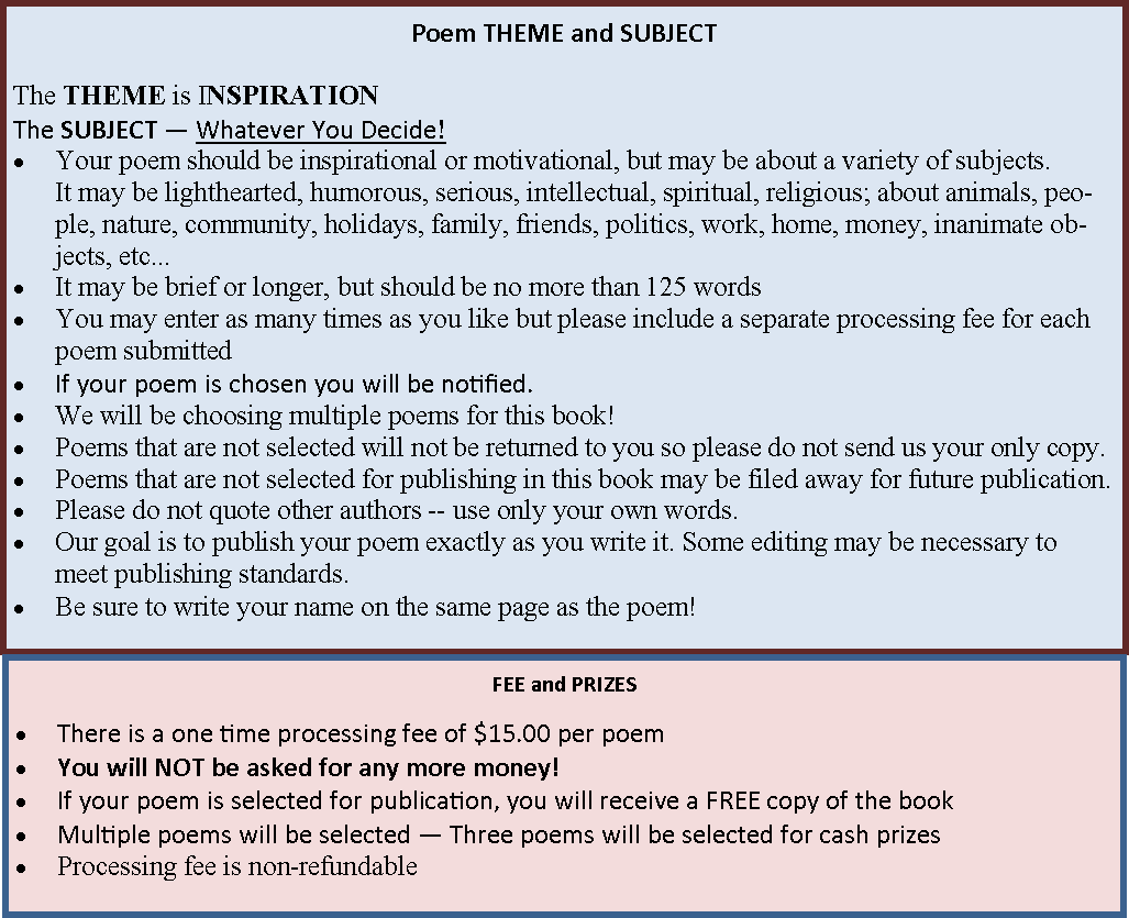 online poetry essay contests You can read these essays and poems in the forthcoming anthology first and second place entries will also be available to read online once the book is. online poetry essay contests You can read these essays and poems in the forthcoming anthology first and second place entries will also be available to read online once the book is.