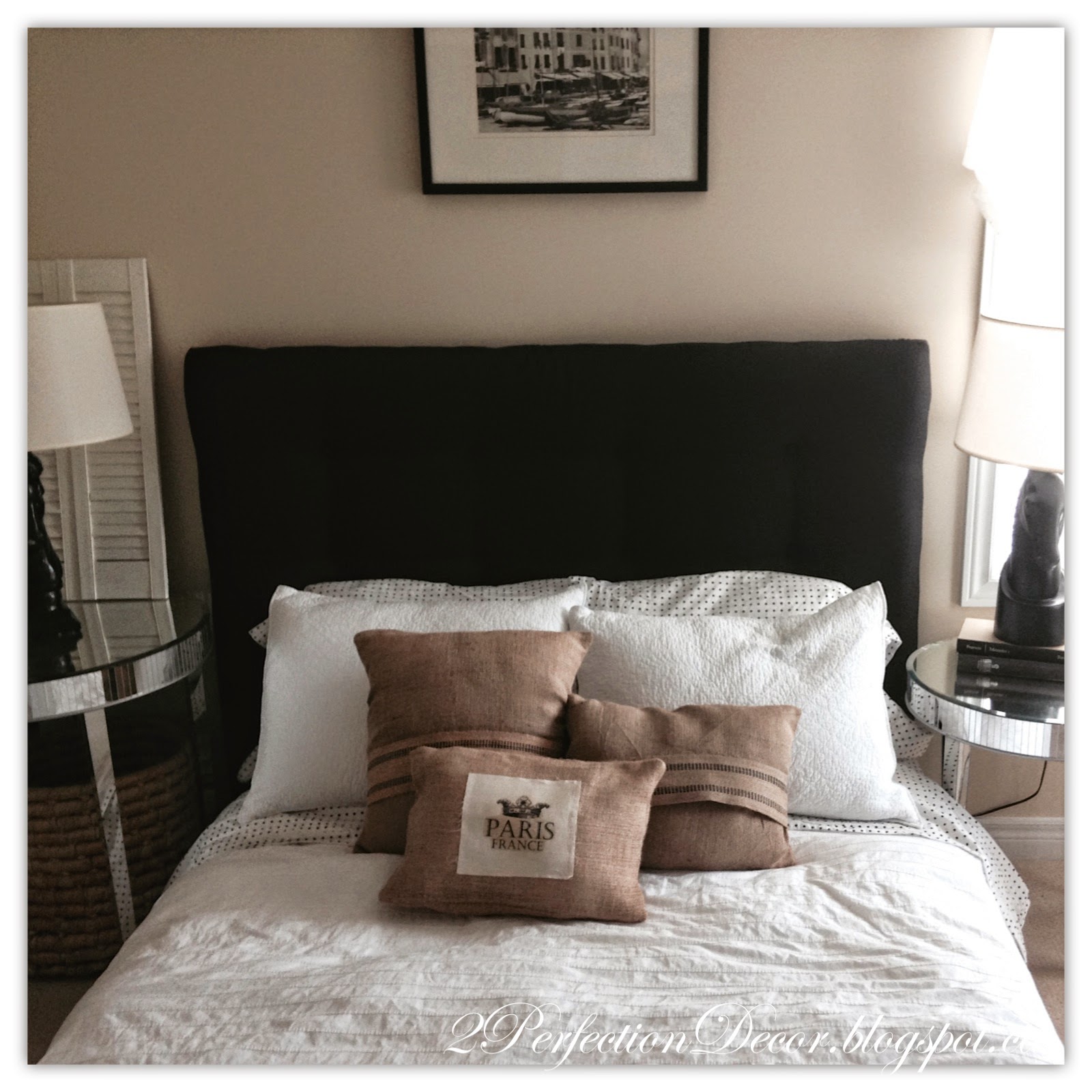 2Perfection Decor Black and White Guest Bedroom Reveal