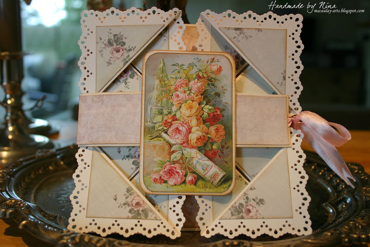 Macaulay Arts Double napkin fold card.