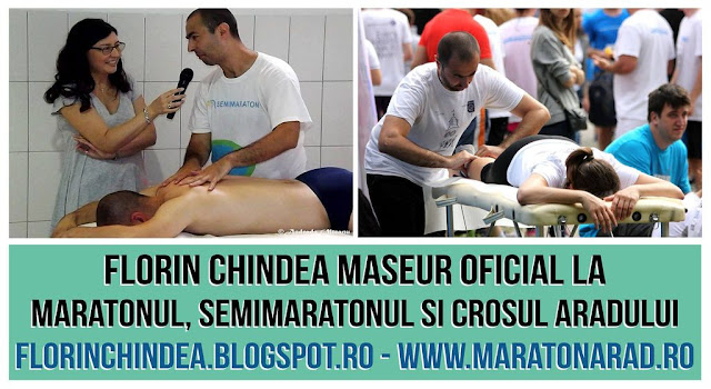 Florin Chindea. Maseur oficial la Maratonul, Semimaratonul şi Crosul Aradului. 6 iunie 2015