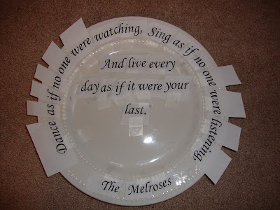 Writing on plates and breaking them image