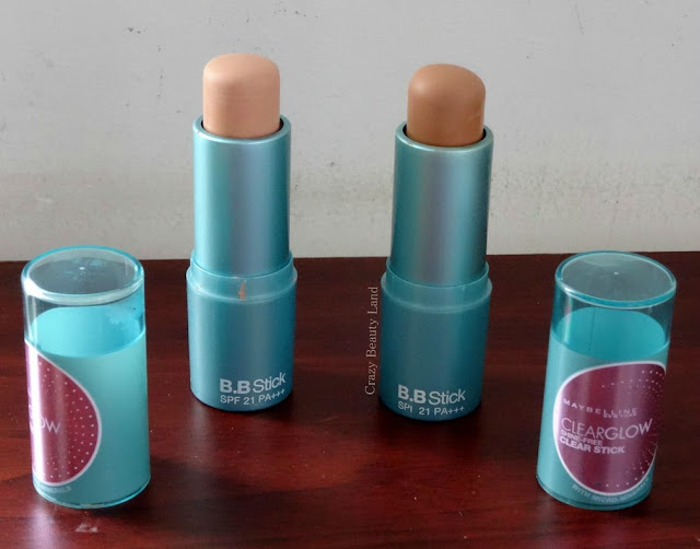 Multipurpose Drugstore Gems : Maybelline Clear Glow BB Stick Radiance and Fawn Review Swatches Price 